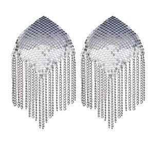 NWOT Silver Chainmaile Pasties with Chains